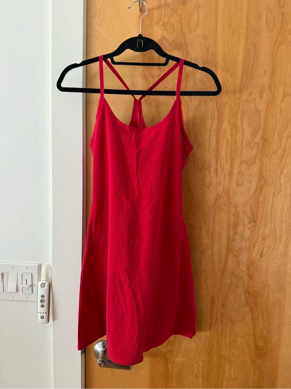 Outdoor Voices Red Strappy Mini Slip Dress